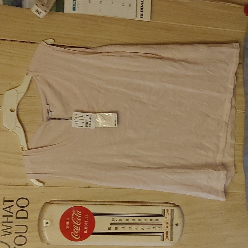 Rodier NWT Silk Cotton Light Pink Tank Top New Size XXL Vintage Plus Size Top
